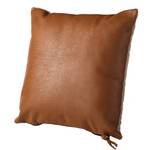 Coussin Estoril Cuir / Coton - Marron - 50 x 50 cm