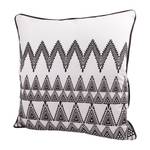 Coussin Ethno Zickzack Coton - Blanc