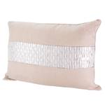 Dekokissen Felippo Silver Shiny Baumwollstoff - Beige / Weiß