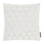 Coussin Fluffy Hearts Fourrure synthétique - Blanc - 40 x 40 cm