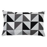 Coussin Geometric Tissu mélangé - Noir / Blanc