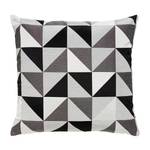 Kussen Geometric textielmix - zwart/wit