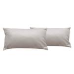 Coussin Houston Cuir véritable Cuir véritable Neka : Gris clair