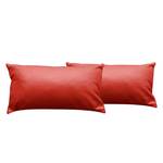 Coussin Houston Cuir véritable Cuir véritable Neka : Rouge