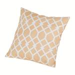 Coussin Limoges Jaune moutarde / Blanc