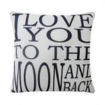 Cuscino Love Moon Bianco - Tessile - 45 x 45 cm