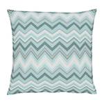 Coussin Outdoor II Tissu mélangé - Gris clair / Bleu ciel - Gris clair / Bleu ciel