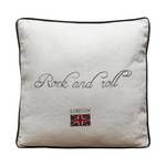 Kissen Rock n Roll Weiß - Textil - 40 x 40 cm