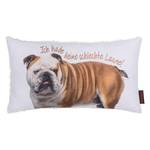 Kissen Schnuffy Fluffy Bulldogge Baumwollstoff - Mehrfarbig