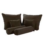 Coussins Stamford Welham (lot de 6) Microvelours - Marron foncé