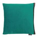 Coussin décoratif Tassilo Velours - Vert océan