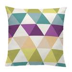 Coussin Triangulus Fibres synthétiques - Violet / Vert - 50 x 50 cm