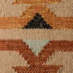 Kissen Vagos II Wolle / Baumwollstoff - Beige / Orange