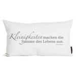 Coussin avec citation en allemand Beige - Textile - 50 x 30 cm