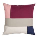 Housse de coussin Block Tissu - Rouge Bordeaux / Sable