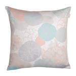 Housse de coussin Mika Tissu - Bleu layette / Saumon