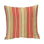 Kussensloop rode strepen/beige - 60x60cm