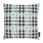 Housse de coussin Carla Coton - Menthe / Blanc