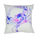 Kissenbezug Crab Violett - Weiß - Naturfaser - Textil - 48 x 48 cm