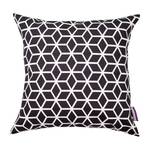 Housse de coussin Jumbled Cubes Coton - Noir - 40 x 40 cm