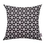 Housse de coussin Jumbled Cubes Coton - Noir - 50 x 50 cm