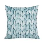 Housse de coussin Knitting Bleu  gris 40 x cm - Gris bleu - 40 x 40 cm