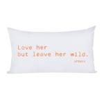 Housse de coussin Love Her Blanc - Textile - 50 x 30 cm