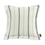 Housse de coussin à volant plat Crème / Rayé bleu - 40 x 40 cm