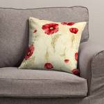 Housse de coussin Coquelicots - Crème - 45 x 45 cm