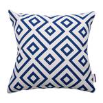 Housse de coussin Open Squares Tissu - Bleu / Blanc - 40 x 40 cm