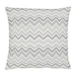 Housse de coussin Outdoor II Tissu mélangé - Gris clair / Bleu ciel - Crème / Taupe