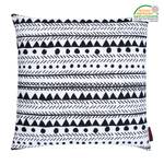 Housse de coussin Painted Tissu - Blanc / Noir