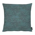 Housse de coussin Prat Tissu - Anthracite / Bleu pétrole