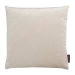 Housse de coussin Samt uni Tissu - Beige - 50 x 50 cm