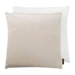 Housse de coussin Samt uni Tissu - Beige - 40 x 40 cm