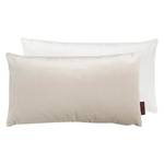 Housse de coussin Samt uni Tissu - Beige - 50 x 30 cm