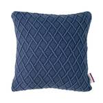 Housse coussin Strick T-Knitting Diamond Bleu - Textile - 45 x 45 cm