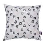 Housse de coussin T-Painted Flowers Coton - Blanc / Noir