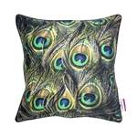 Housse de coussin T-Peacock Noir - Vert - Textile - 40 x 40 cm