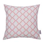 Housse de coussin T-Retro Tiles Coton - Blanc / Rose