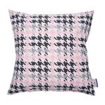 Housse de coussin T-Soft Houndstooth Coton - Gris / Noir