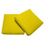 Kissenset Sqare Cushions (2er-Set) Webstoff - Stoff Soft: Mustard Flower