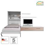 Wandklapbed combinatie Majano Wit/Sonoma eikenhouten look - 110 x 205cm - Schuimstofmatras