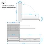 Wandklapbed combinatie Majano Wit - 86 x 205cm - Koudschuimmatras