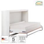 Schrankbett KiYDOO smart Kernbuche Dekor / Weiß - 90 x 200cm - Bonellfederkernmatratze