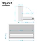 Opklapbed KiYDOO smart Wit - 90 x 200cm - Koudschuimmatras