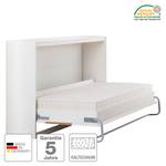 Lit escamotable KiYDOO smart Imitation duramen de hêtre / Blanc - 90 x 200cm - Matelas de mousse froide