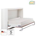 Opklapbed KiYDOO smart Notenboomhouten look/wit - 90 x 200cm - Schuimstofmatras