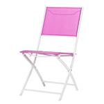 Klapstoelen Ragazza (2-delige set) staal/roze textileen metaal/roze textiel