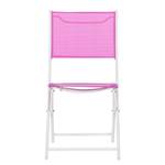 Klapstoelen Ragazza (2-delige set) staal/roze textileen metaal/roze textiel